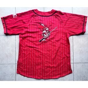 UNLV Rebels 90s STARTER baseball Pinstripe jersey L red NCAA Las Vegas vintage
